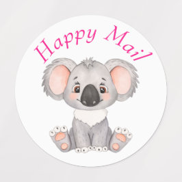 Etiquetas cor d'água do endereço de aniversário