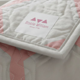 Etiquetas Cor de rosa Moderno Personalizada Ferro no Vestuár