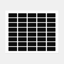 Etiquetas Cor preto Onyx profissional | Elegante Clássico