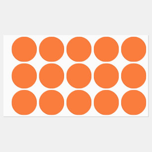 Etiquetas Cor Sólida Laranja Mango Clássico Elegante