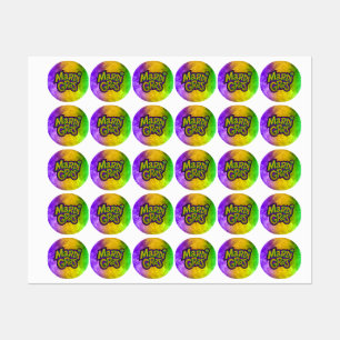 Etiquetas Coroa tema Mardi Gras festivo SlipperyJoe's reinf