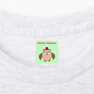 Etiquetas Coruja de Natal Bonita Personalizada