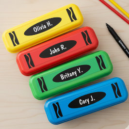 Etiquetas Crayon Colorful School Teacher Student Name