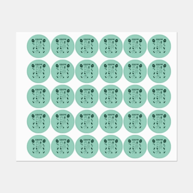 Etiquetas Crescer - Design ASL (Folha)