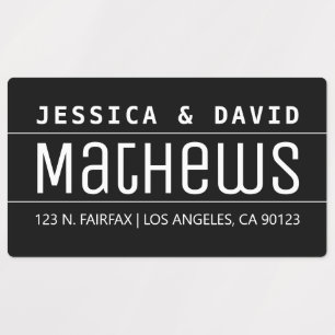 Etiquetas Criador legal Na moda a preto e branco à prova d'á