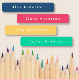 Etiquetas Criança adesiva à prova d'água, de cor rosa azul, 