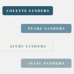 Etiquetas Crianças com Tipografia Simples