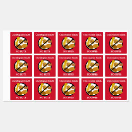 Etiquetas Crianças Personalizadas Símbolo de Alergia Nut Sem