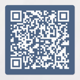Etiquetas Crie um Código QR Impermeável | Azul-Marinho Desbo