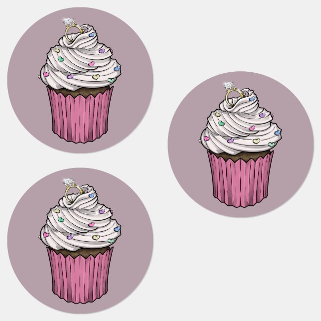 Etiquetas Cupcake de proposta doce (Grupo)