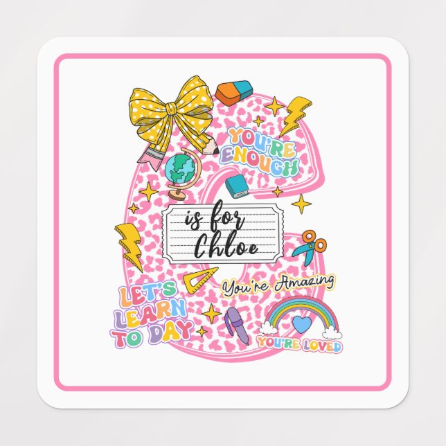 Etiquetas Customizable “C is for” Alphabet Art – Inspiration (Design 1)