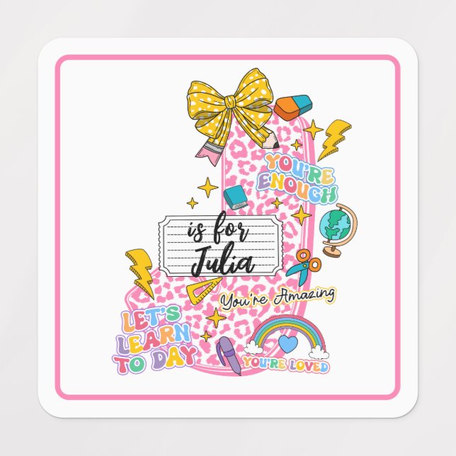 Etiquetas Customizable “J is for” Alphabet Art – Inspiration (Design 1)