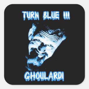 Etiquetas customizáveis de Ghoulardi (azul da