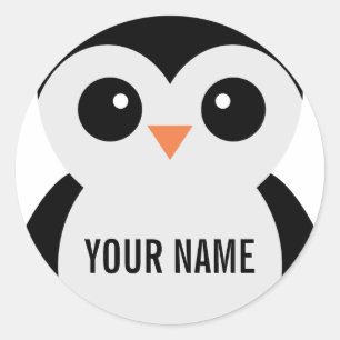 Etiquetas customizáveis do pinguim