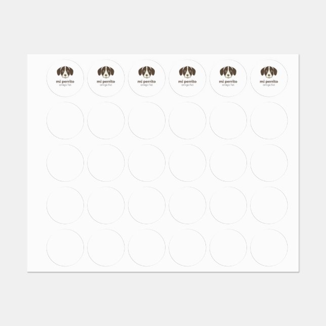 Etiquetas Cute Dog stickers (Folha)