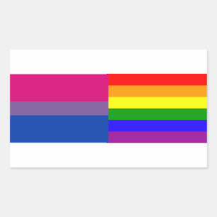 Etiquetas da bandeira do Bisexual/arco-íris