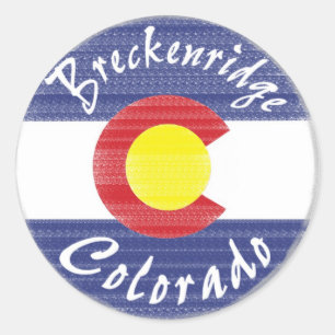 Etiquetas da bandeira do círculo de Breckenridge