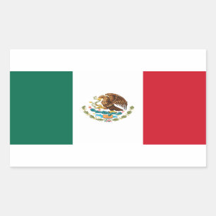 Etiquetas da bandeira mexicana