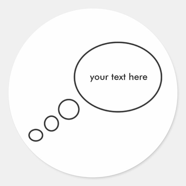 etiquetas da bolha do pensamento (Frente)