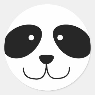 Etiquetas da cara da panda