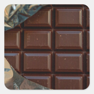 Etiquetas da comida da barra de chocolate do