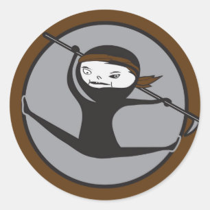 Etiquetas da correia de Ninja Brown