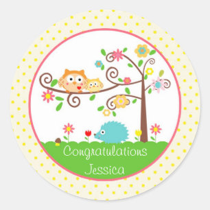 Etiquetas da coruja da árvore