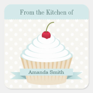 Etiquetas da cozinha do Cupcake branco