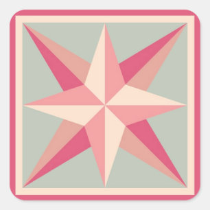 Etiquetas da edredão - estrela chanfrada
