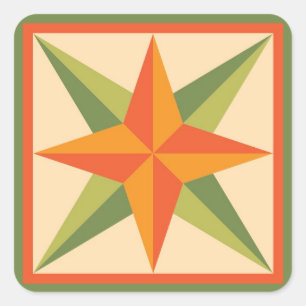 Etiquetas da edredão - estrela chanfrada