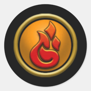 Etiquetas da escola do fogo Wizard101