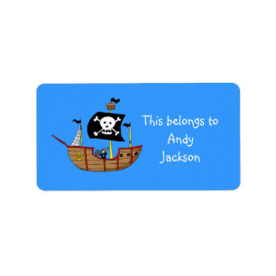 Etiquetas da escola (navio de pirata)