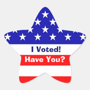 Etiquetas da estrela da bandeira americana da