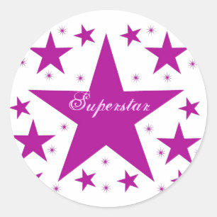 Etiquetas da estrela mundial, roxas