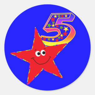 Etiquetas da festa de aniversário da estrela