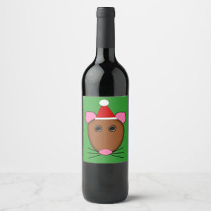 Etiquetas da garrafa de vinho do rato do Feliz