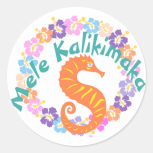 Etiquetas da grinalda do Natal de Mele Kalikimaka