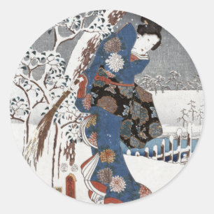 Etiquetas da gueixa da neve