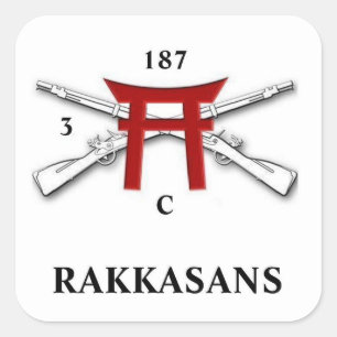 Etiquetas da INFANTARIA dos BN de C Co 3D 187TH