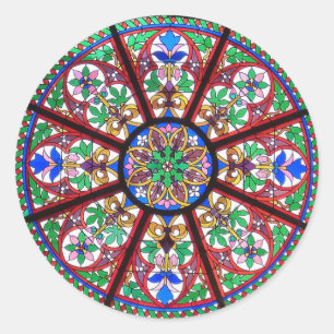 Etiquetas da janela de vitral da igreja