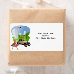 Etiquetas da Mulher Retroativa