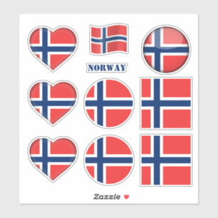 Etiquetas da Noruega e Bandeira norueguesa, Coraç