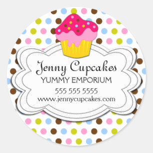 Etiquetas da padaria do cupcake