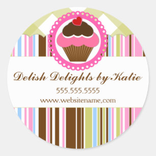 Etiquetas da padaria do cupcake