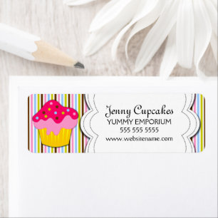 Etiquetas da padaria do cupcake