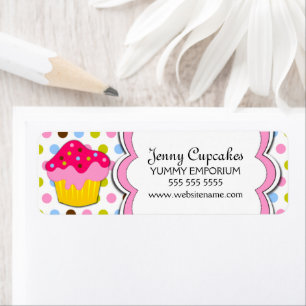 Etiquetas da padaria do cupcake