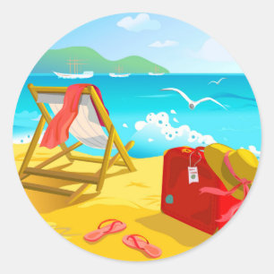 Etiquetas da praia do verão