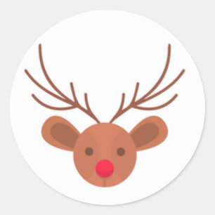 Etiquetas da rena de Rudolph do Natal