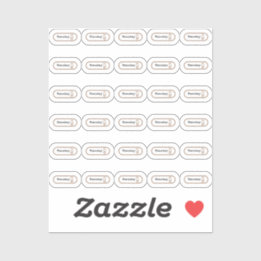 Etiquetas da semana do planejador na terça-feira