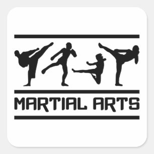Etiquetas das artes marciais, customizáveis